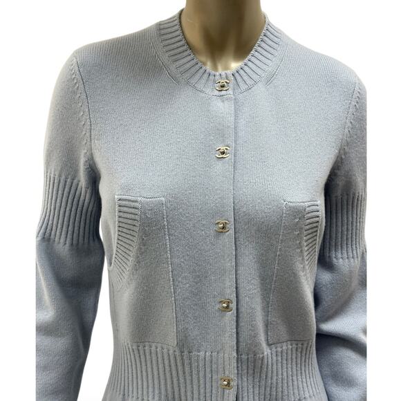 Chanel CC Turnlock Cashmere Sweater Dress - Size 40 - Picture 3 of 10